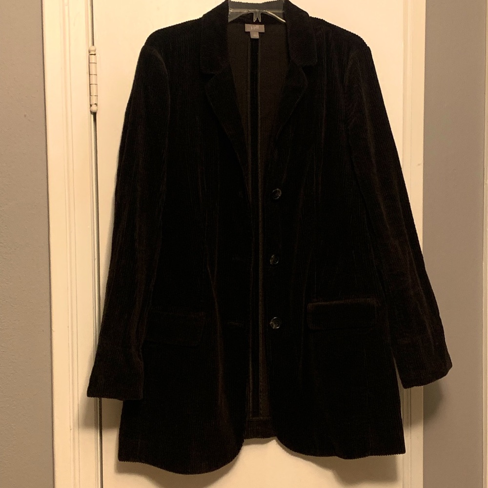 EUC-J.Jill Women’s Dark Brown Corduroy Style Coat. Size Large.